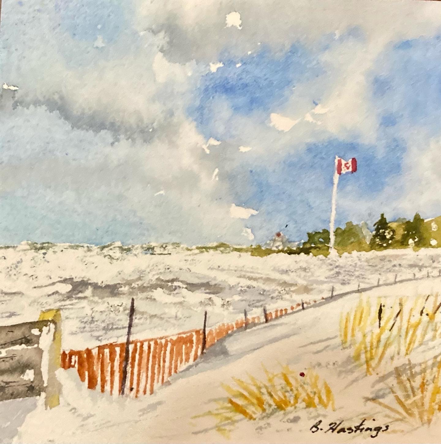 Flag At Southampton by Bonnie Hastings