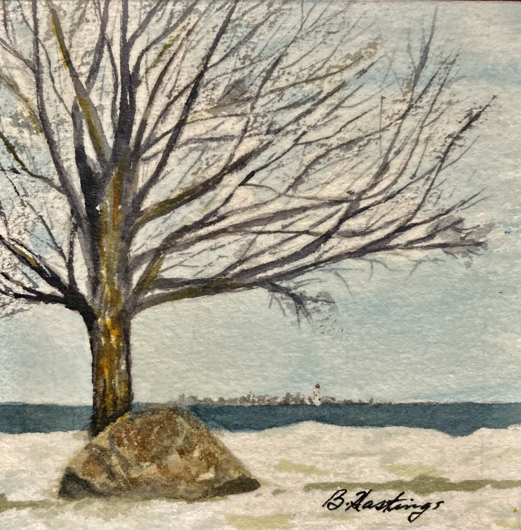Distant Lighthouse by Bonnie Hastings