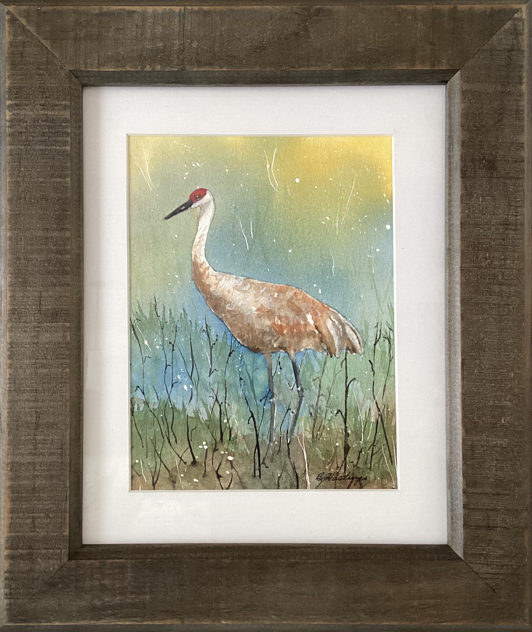 Sandhill Crane by Bonnie Hastings